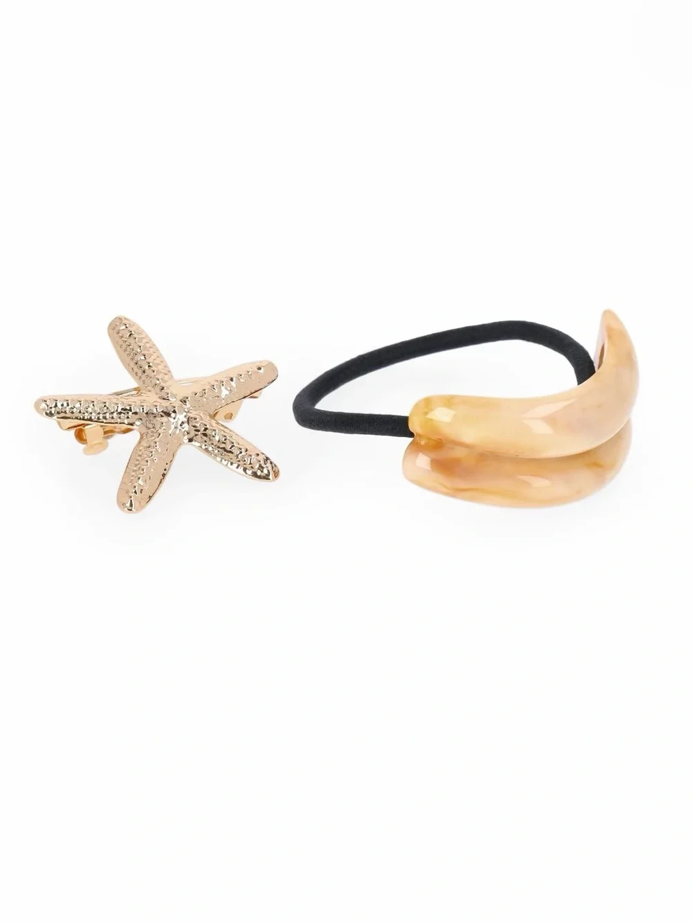 Starfish Barrette and Hair Cuff Set, 2-Piece